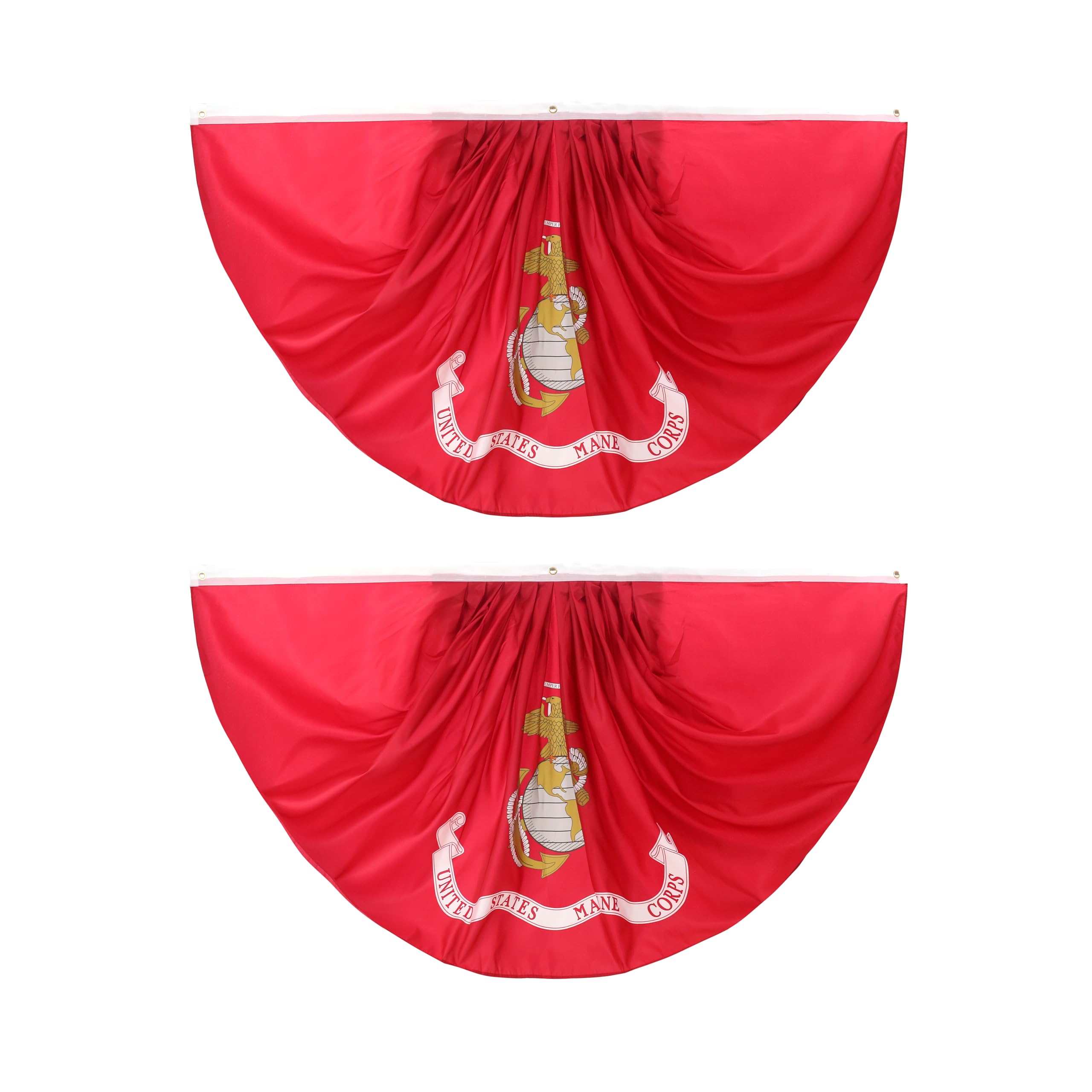 Barbados Barbadians Pleated Fan Flag Bunting 3 x 6 Ft Barbados Pleated 2 Pcs Fan Flag Banner Indoor/Outdoor/Front Porch Decorations, Barbados Half Fan Flag Patriotic Holiday decorations, Celebrations.