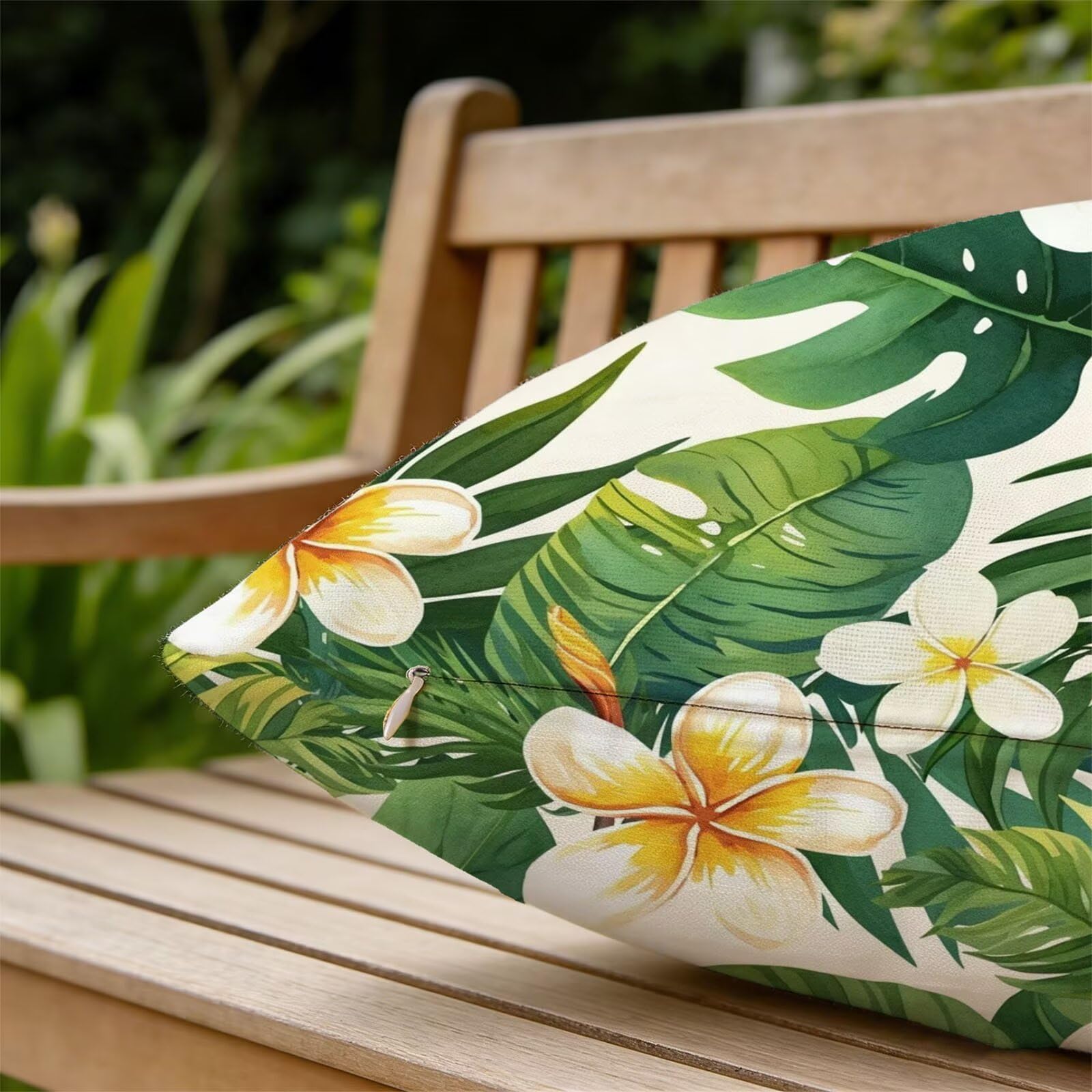 Générique Housse Coussin Exterieur Impermeable 30x50cm Vert Décoratif Taie d'oreiller Decoration Feuilles Tropicales Housse de Coussin Exterieur Impermeable pour Salon de Jardin Lot 2. T-3291