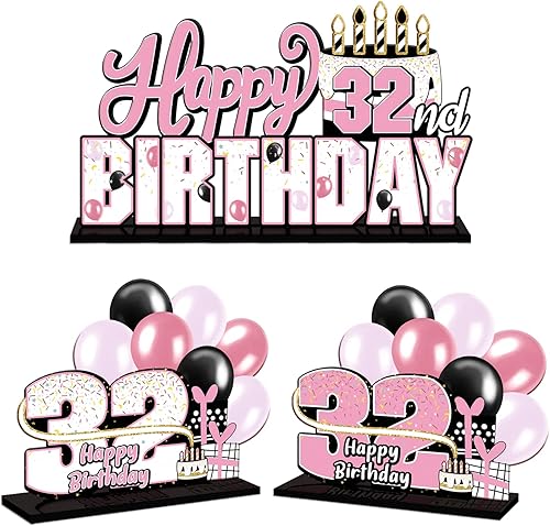 Miniatura 167 de LINGTEER Juego de centros de mesa de acrílico azul con texto en inglés «Happy 100th Birthday» – Decoración de regalo de fiesta de cumpleaños número