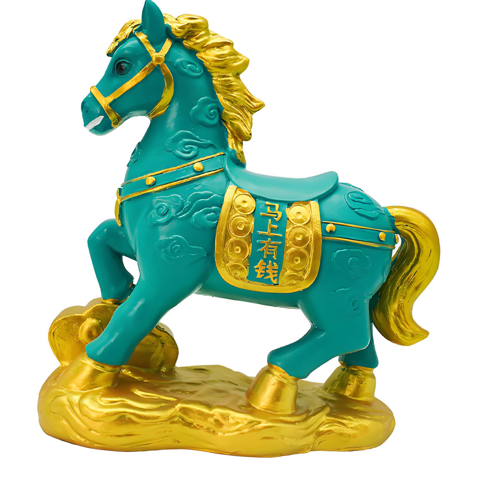 Attractive Resin Piggy Banks with Money Saving Function and Auspiciously Meaning 21cm Size Lucky Horse Money Box Holders Desktop Box