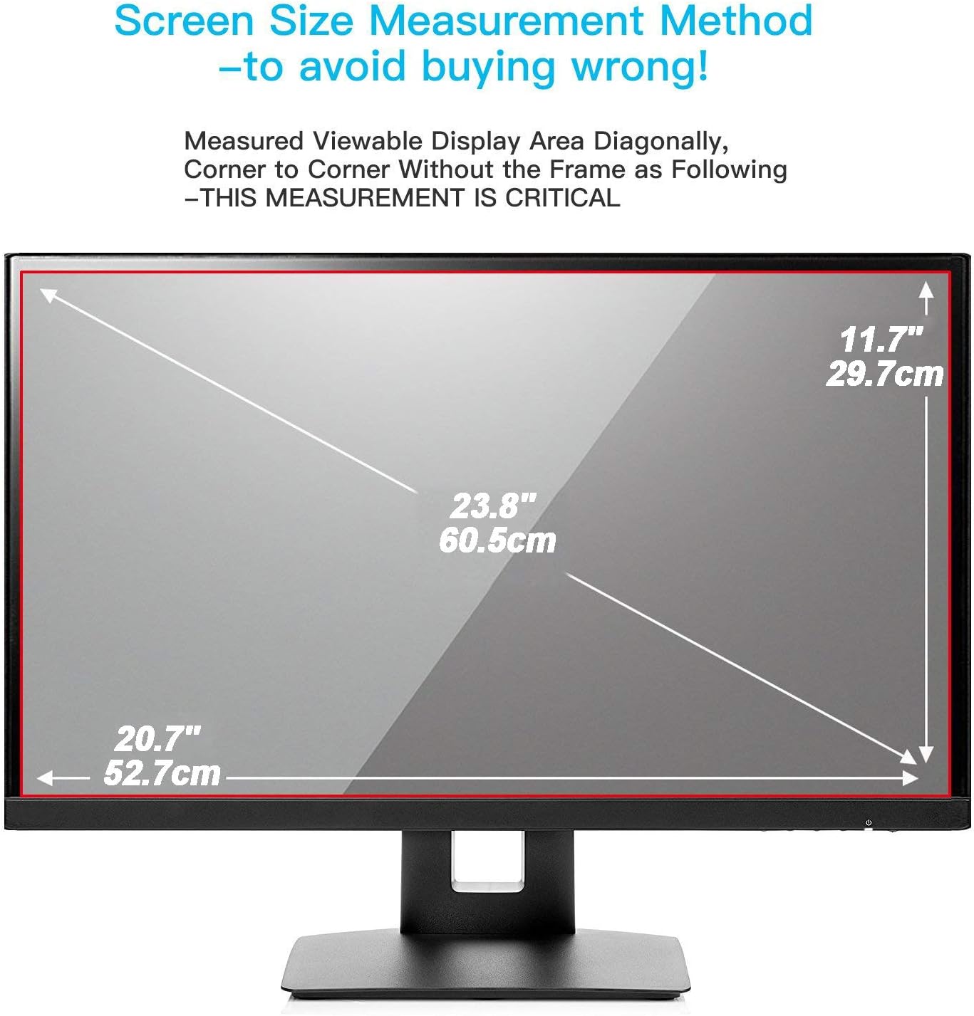 ❤ Crаzу Dеаlѕ FORITO 2-PACK 23.8 Anti Glare(Matte) Screen Protector Compatible with 23.8 Dell/ASUS/Acer/ViewSonic/Samsung/Aoc/HP Widescreen Desktop Monitor with 16:9 Aspect Ratio Screen (Size: 20.7 x 11.7 WxH)