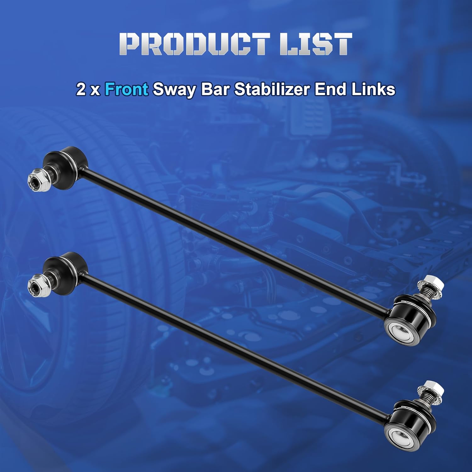 K90311 K90312 Front Stabilizer Sway Bar End Links Compatible with 1997-2003 Toyota Camry Avalon Solara & Lexus ES300 RX300 1997 1998 1999 2000 2001 2002 2003, Set of 2
