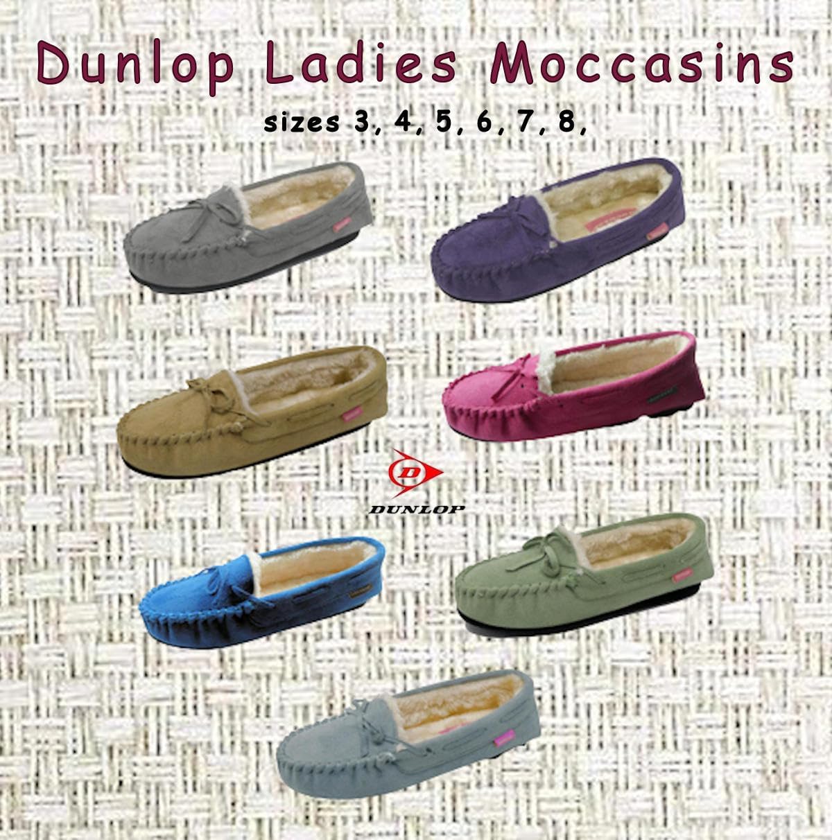 DUNLOP, LS152F-7 BETH Ladies Moccasin Slippers size 7 Grey 7 71AVkAyIBpL. AC SL1212