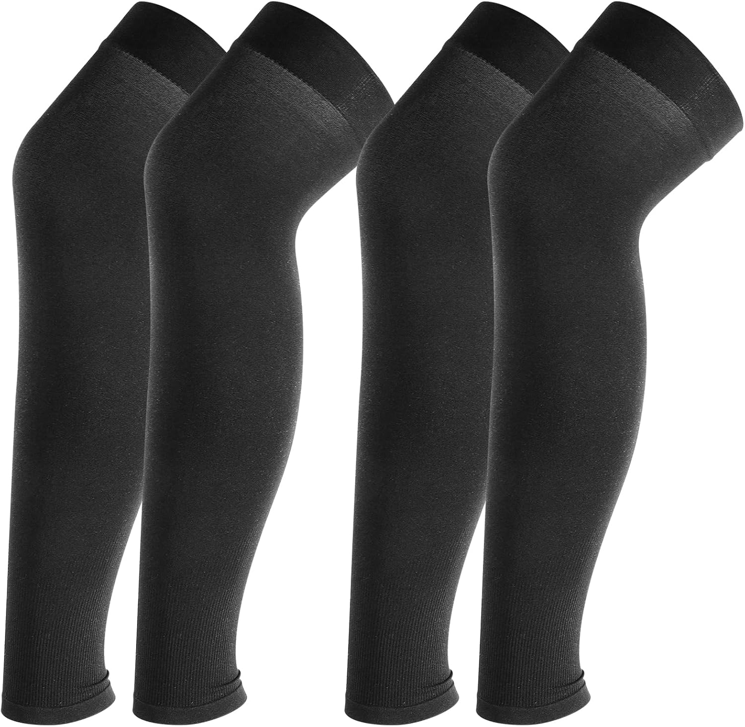 2 Pairs Full Leg Compression Sleeves, for Running Basketball Football Cycling and Other Sports for Men, Women, Youth