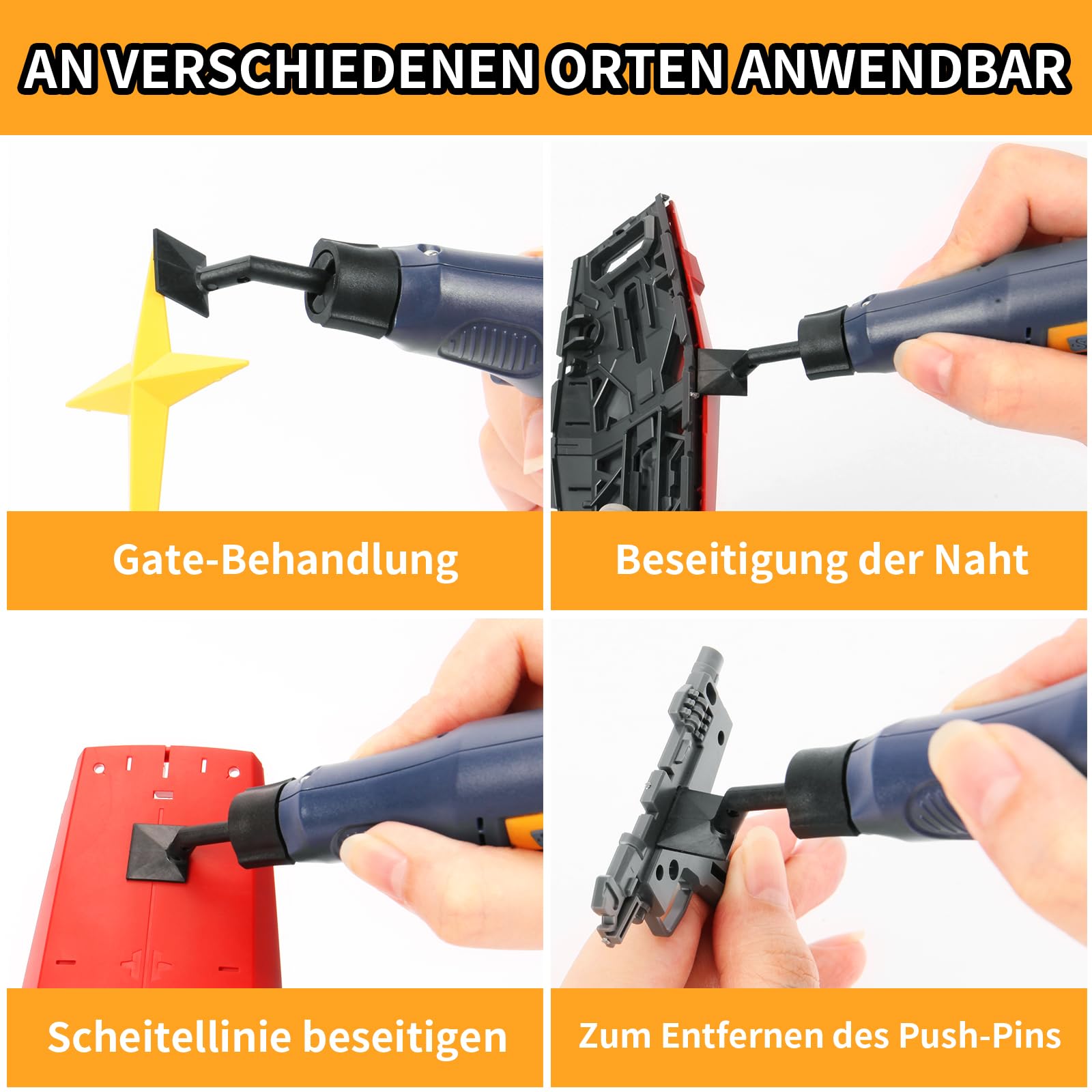 Schnurloser Stiftschleifer, variable Geschwindigkeit, Mehrzweck-Elektrowerkzeug zum Schleifen, Polieren, Finishing, DIY-Handwerk (BLAU)