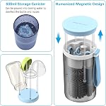 Pinceau de voyage pour biberon portable, Kit de nettoyage de biberons de voyage Baby Essentials Brosses de nettoyage pour nippons en silicone et rack de séchage pour babeille portable Mini Nettoyeur de trousse de lavage