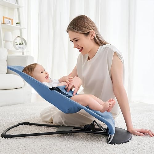 Miniatura 4 de Asiento de tela para gorila - Funda para bebé Bjorn Bouncer Balance Soft & Bliss, 100% algodón, agradable a la piel, lavable a máquina, azul