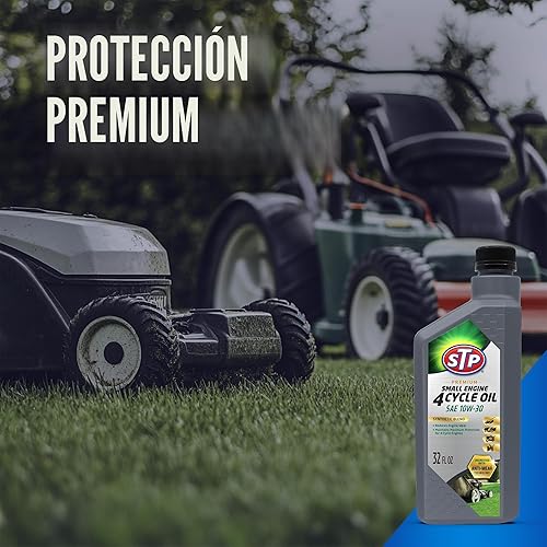Miniatura 7 de STP Premium Aceite para motor pequeño de 4 ciclos, SAE10W-30 Aceite para motor pequeño, fórmula de cuidado del motor, reduce el desgaste para