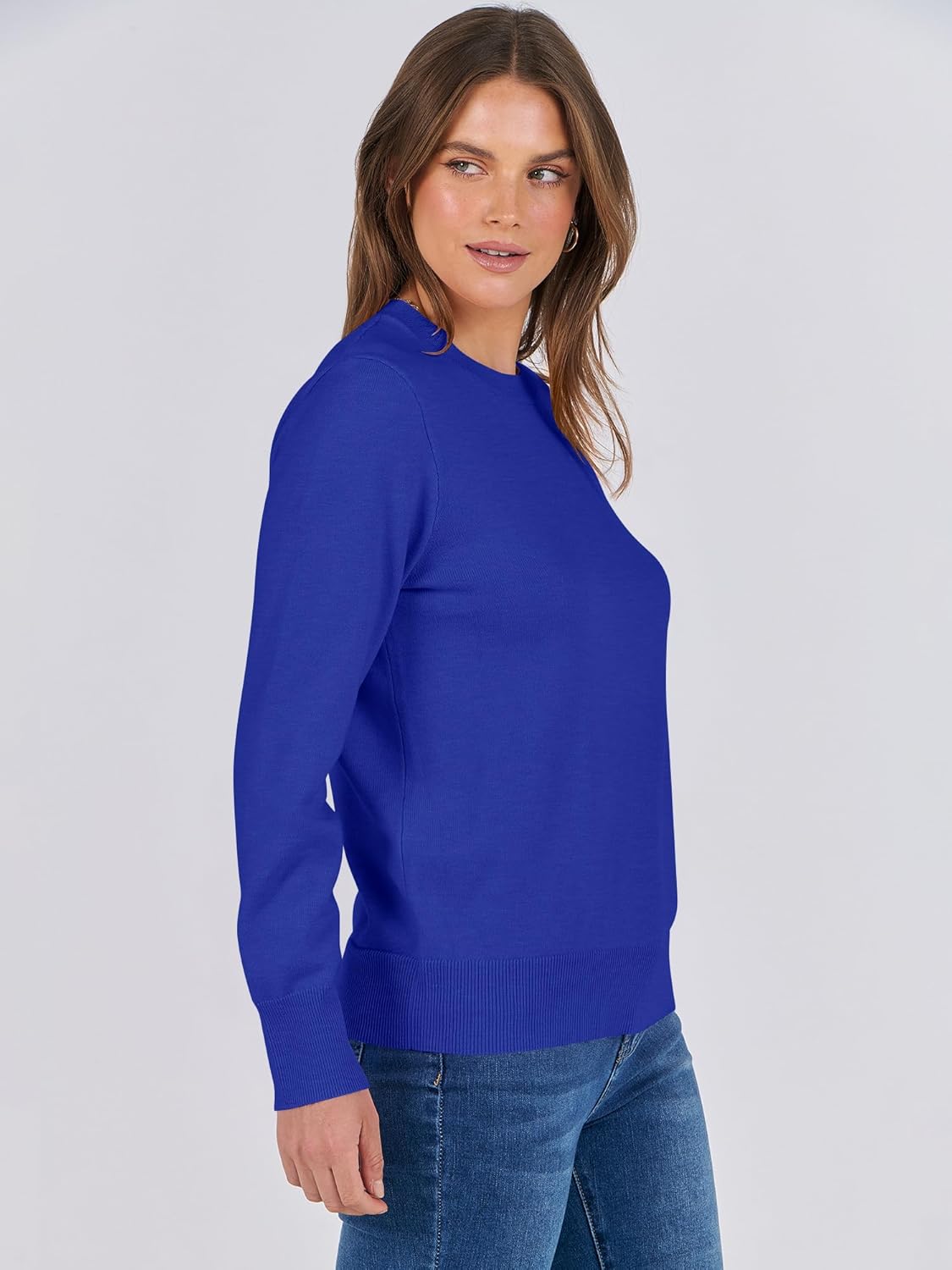 ANRABESS Sweaters for Women Long Sleeve Lightweight Crewneck Soft Basic Knit Loose Fit Pullover Top 2025 Fall Trendy Outfits - Image 5