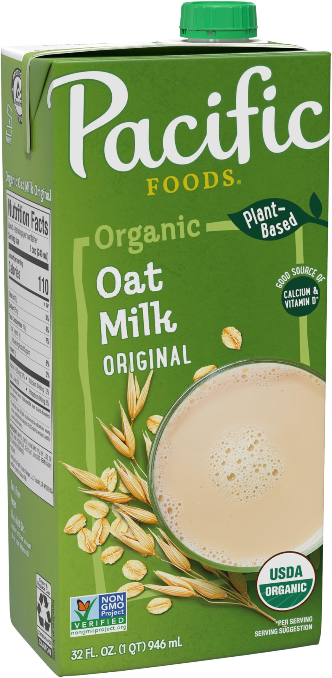 Pacific Foods, Beverage Oat Original Organic, 32 Fl Oz