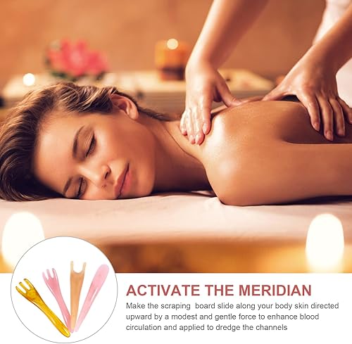 Miniatura 8 de Healifty 4 piezas de herramientas naturales portátiles para aliviar el cuerpo garra cuero cabelludo gua punto de raspado relajante de la piel guasha