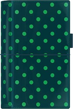 Filofax Domino Patent Organizer, Personal Size, Pine with Spots - High-Gloss, Contemporary, Six Rings, Week-to-View Insert, Multilingual C022517