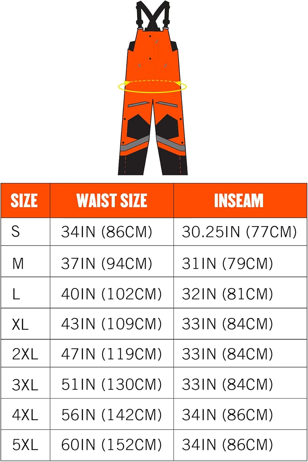 Ergodyne GloWear 8928 Insulated Thermal Bib Overalls, High Visibility, Weather-Resistant - - 
