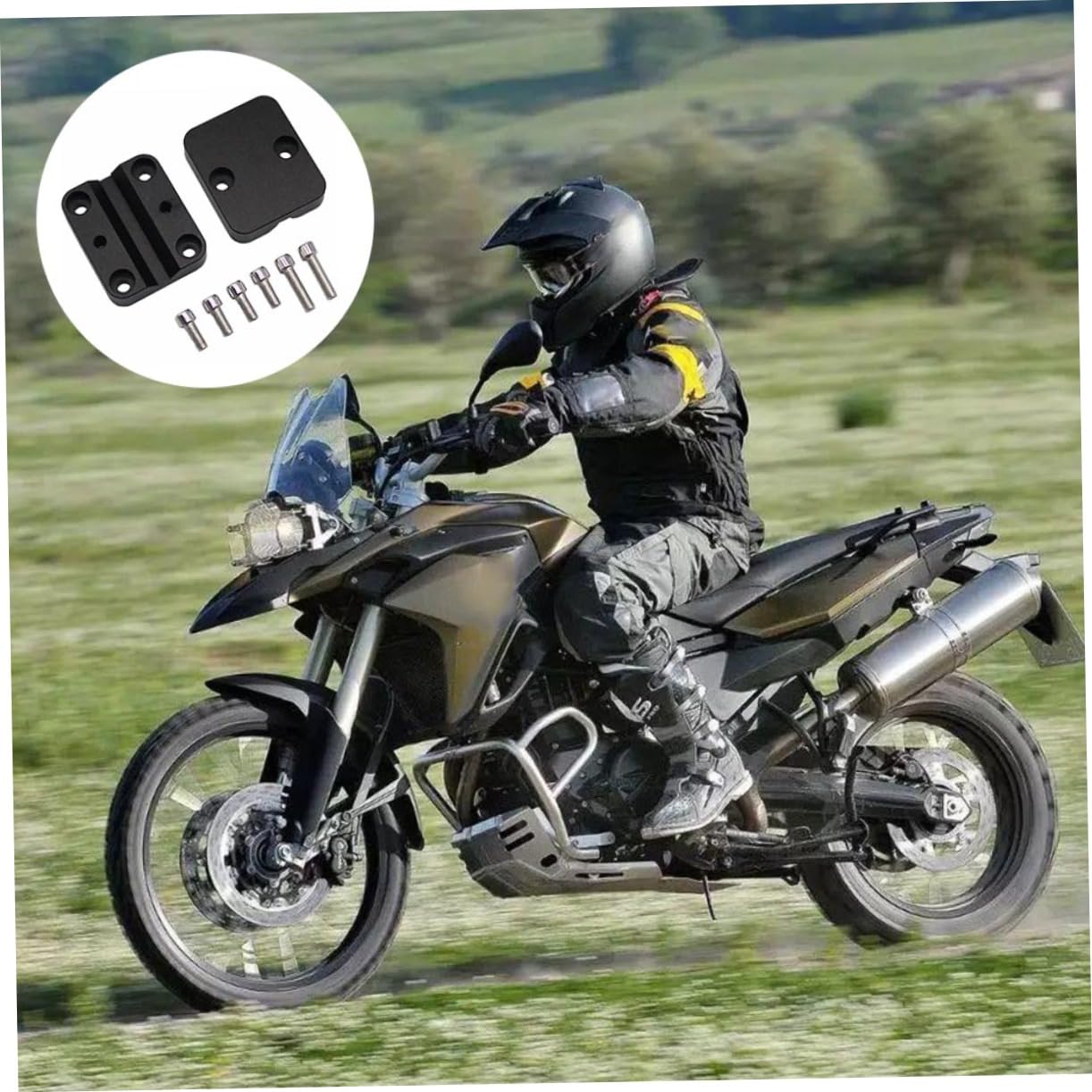 Soporte de GPS para Motocicleta de Aleación de Aluminio, Negro, para Teléfono, Fácil Instalación y Uso Seguro en Moto