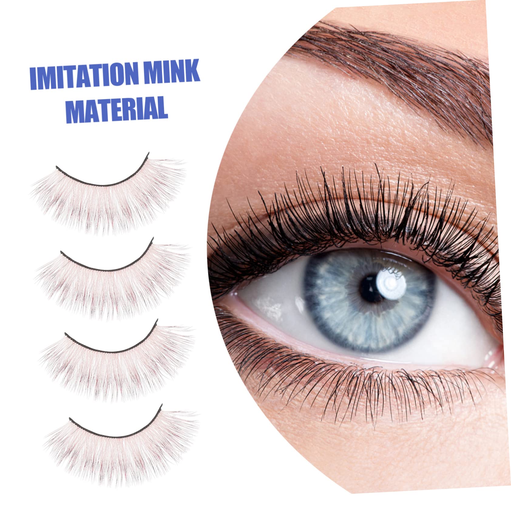 MAGICLULU 25pares Pestañas Postizas Coloridas Para Maquillaje y Cosplay Extensiones Largas y Esponjosas