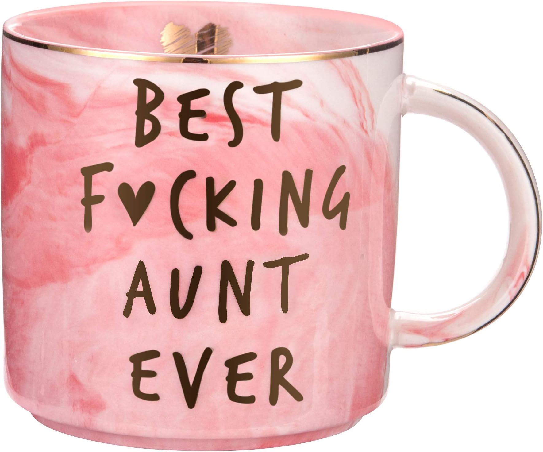 Hendson Aunt Gifts from Niece, Nephew - Best Aunt Ever - Funny Birthday Gift for Aunts - BAE Best Ever Presents for Birthday - Great Auntie Present - Cute Favorite Mug, Ceramic 11.5oz Coffee Cup