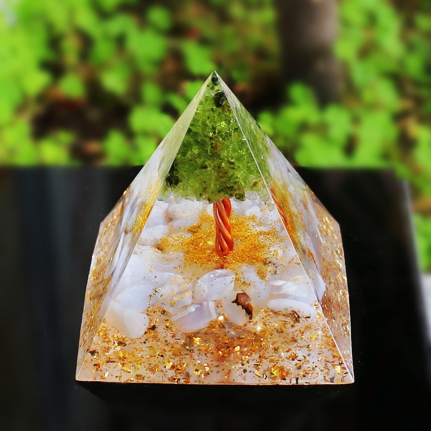 ycyingcheng Energy Protection Chakra Healing Crystals Pyramid for Positive Energy Reiki Supplies Opal Crystal Pyramid Lucky Stone for Family Friend Birthday Present - Image 4