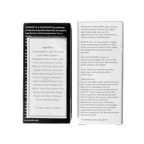 Miniatura 7 de Naked & Thriving The Night Set | Renew Resurfacing Night Serum (1.0 fl oz) + aceite facial restaurador rejuvenecedor (1.2 fl oz) con ácido