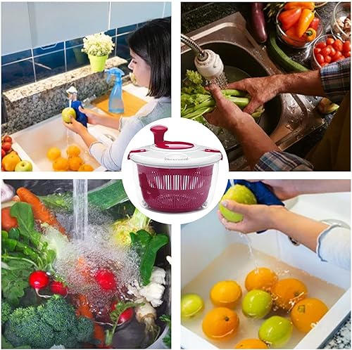 Miniatura 2 de Good Grips - Molinillo grande para ensalada, ensaladera para servir, 3 L, para lavar y lavar verduras, fruta, verduras, para lavar, girar y secar