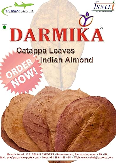 Darmika 45 Almond Catappa Leaves, Premium, Standard Size, Naturally Aged ,,Beneficial Leaf Tannin Turns Water Black, Lowers pH Naturally