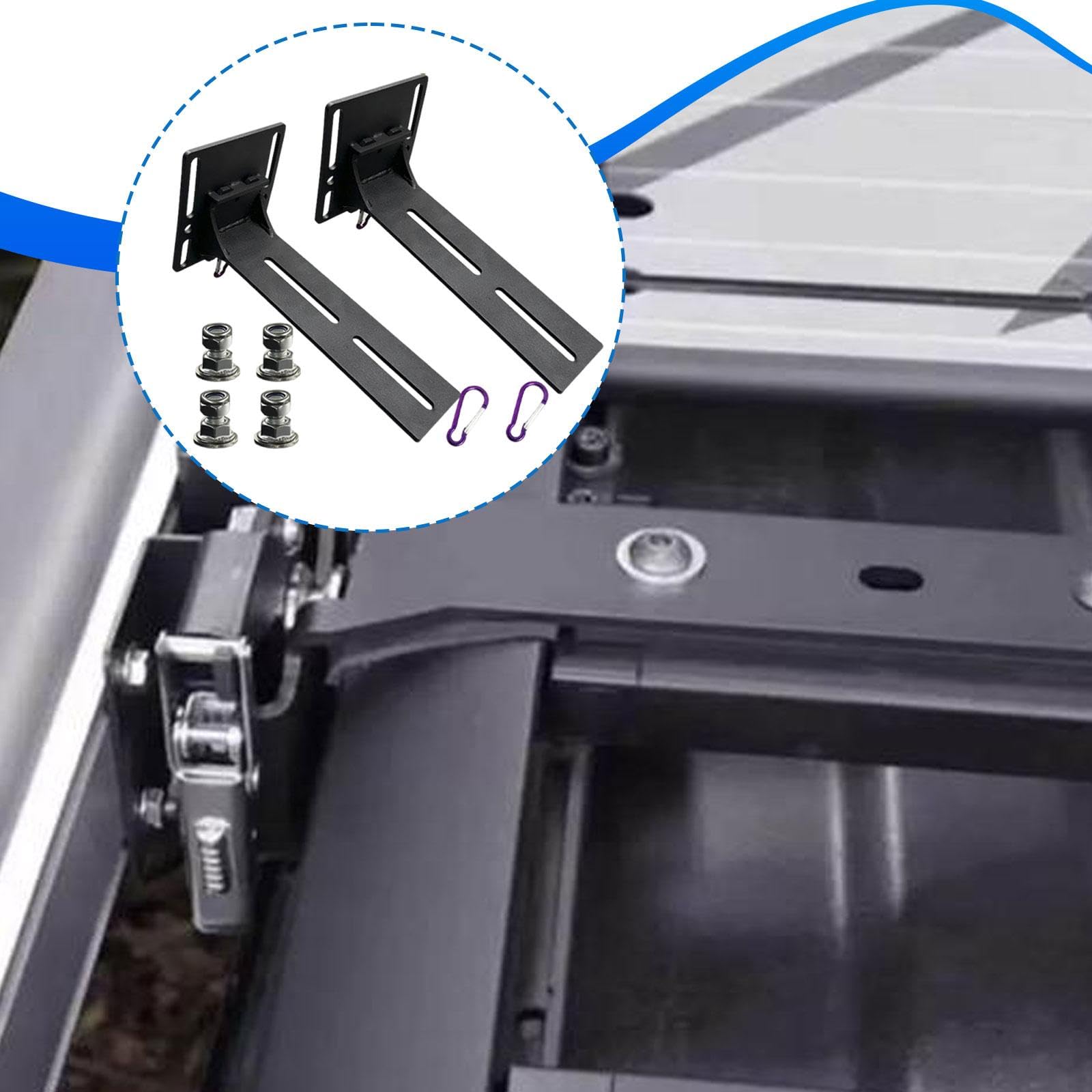 2 Stück Markisenhalterung Auto Dachzelt Montagewinkel Edelstahl L Befestigungsset mit Rostfreiem Material Und Flexiblem Schnellmontagesystem für Campi, 2 StÜck