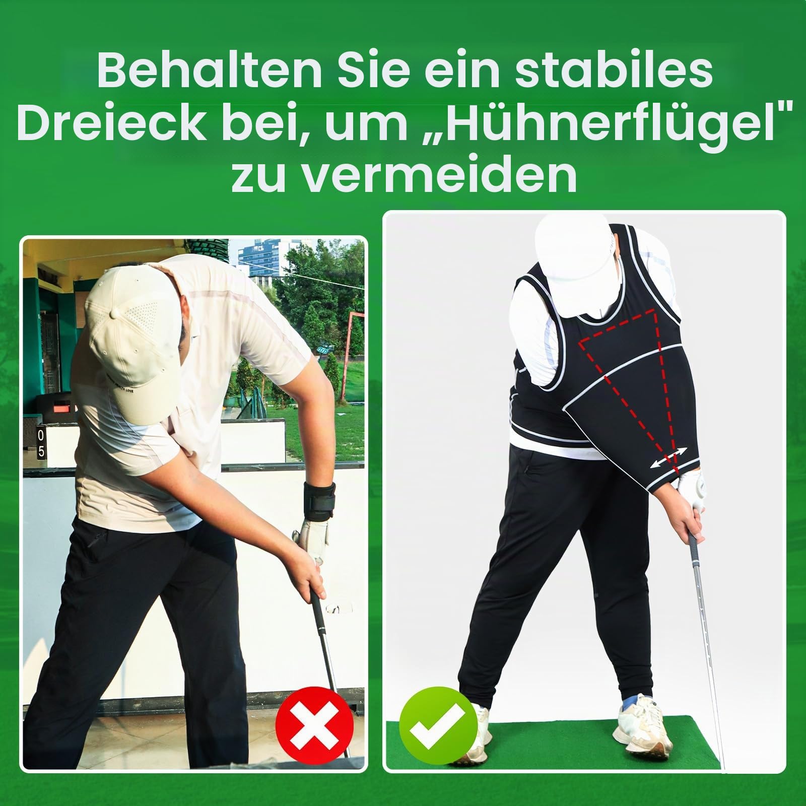 Golf Swing Shirt Trainer,Easy Correct Training Swing Breathable, arm Swing Posture Corrector,Breathable Arm Posture Corrector Golfers, Golf Swing Training Aid Black
