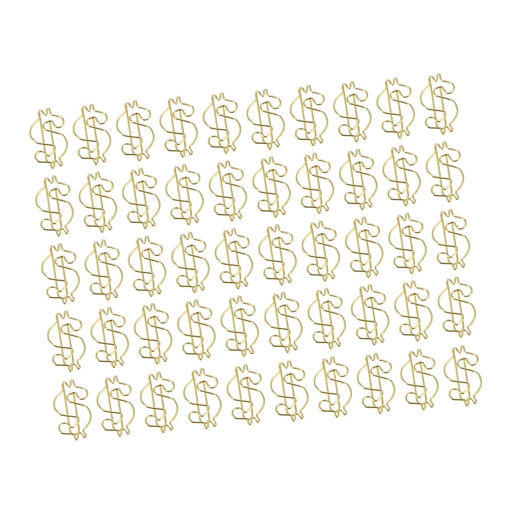 STOBOK 2 Sätze Goldene Büroklammer Büroklammern Groß Papier Clips Kabelklemme Große Bindeklammern Büroartikel Büromaterial Mappen Büroklammern Aus Legierung Gold-bürobedarf 50 Stück * 2