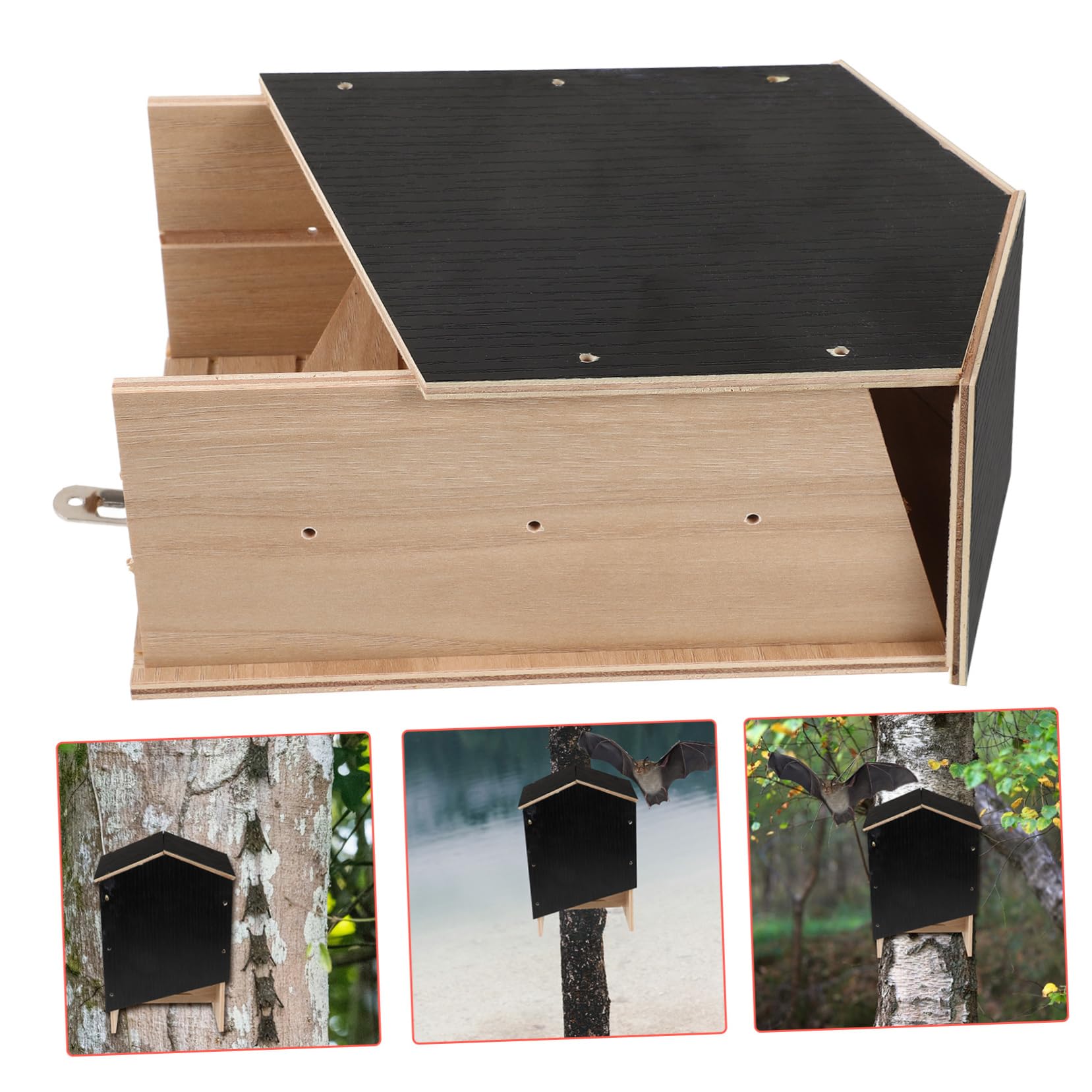 Fledermaushaus Für Außenbereich Doppelkammer Fledermausbox Wetterfest Für Garten Und Hinterhof Handgefertigter Unterschlupf Für Fledermäuse Installieren Pflegen