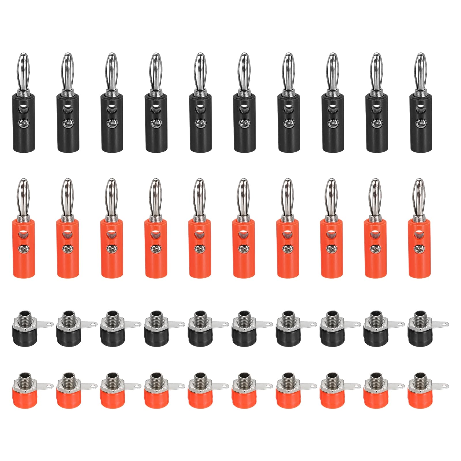 Conectores banana de 4 mm para cable de altavoz y poste de conexión hembra macho 7