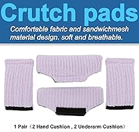 Vista 2 de Almohadillas para muletas – Acolchado para muleta de brazo – Funda de almohada universal acolchada para axilas con mango de antebrazo