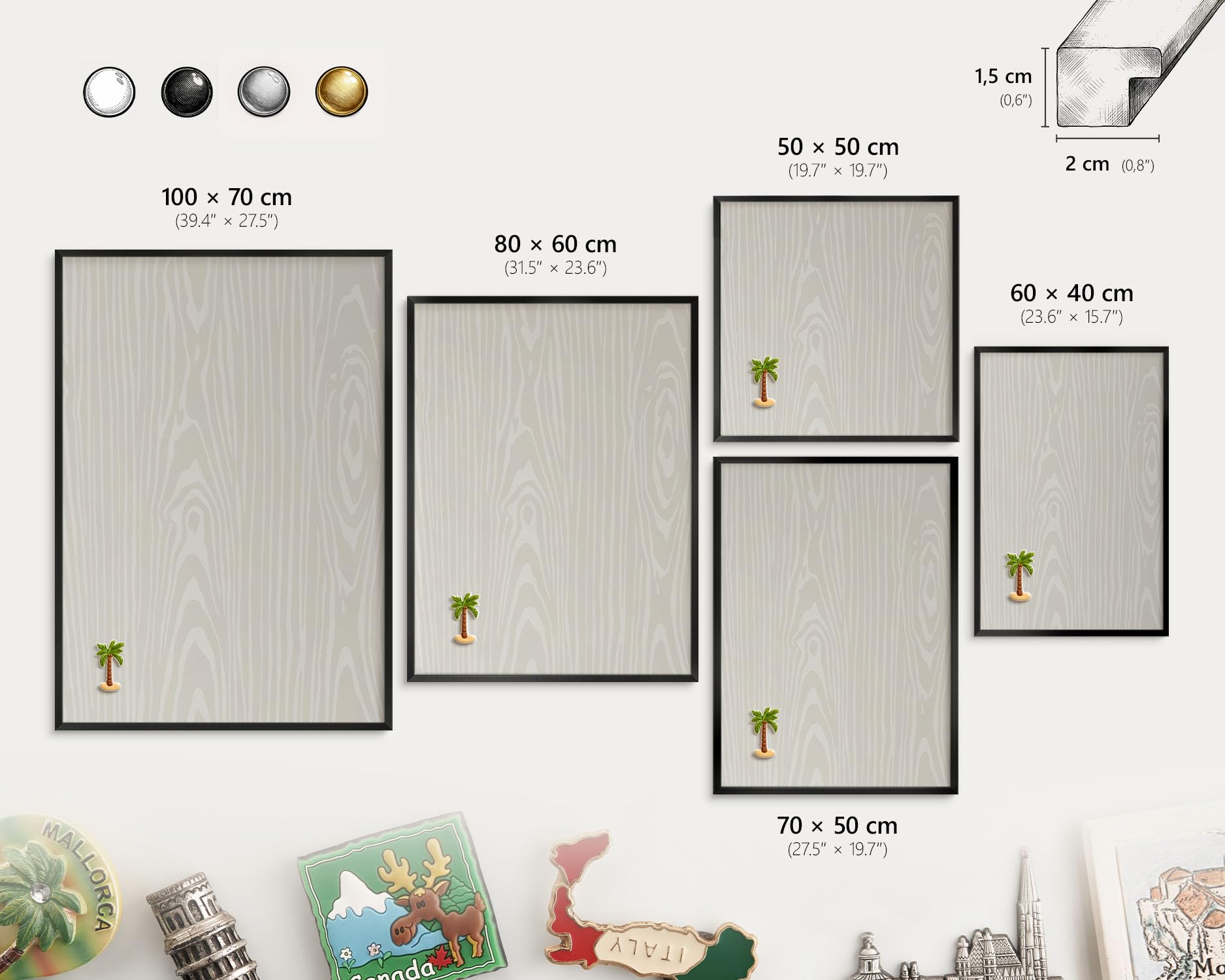 Pizarra de Pared para el Menú del Día 50x50 Struttura in legno Marco Negro | Pizarra | Organizador | de Pared | Tablón | Anuncios | Decorativo | Recordatorio | Notas | Planificador | Semanal | Menú
