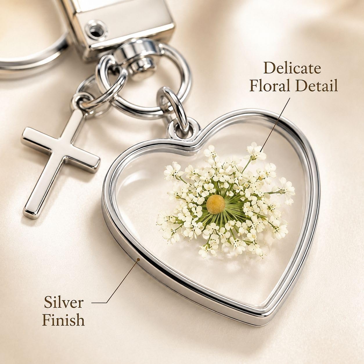 Mustard Seed Keychain Cross Keychain Gifts for Women Faith Gift image 4