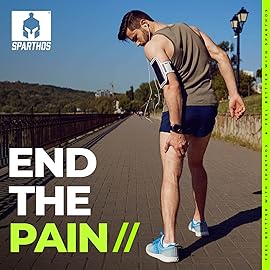 Sparthos Thigh Compression Sleeves (Pair) - Upper Leg Sleeves for Men and Women Support for Improved Blood Circulation Quad and Hamstring Recovery Sports Running Tennis Workout Basketball (Black-S)