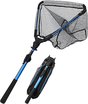 Amazon Wlikn 玉網 ランディングネット タモ網 折り畳み式 ワンタッチネット 超軽量438g 調節可能 伸縮できる すくい網 釣りネット コンパクト 三角網 ガラス繊維の柄 漁具 ランディングネット 軽量 淡水海水渓流適用 Wlikn 玉網 ランディングネット
