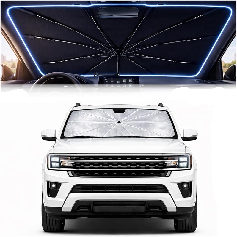 Car Windshield Sun Shade Umbrella for Ford Expedition SUV 2018-2025