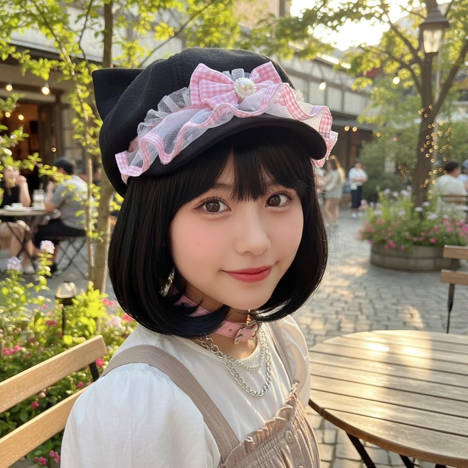 Dark Berets Cabbie Hat Bow Painter Berets Baker Boy Hats for Street Strolling Fashion Props Stylish Party