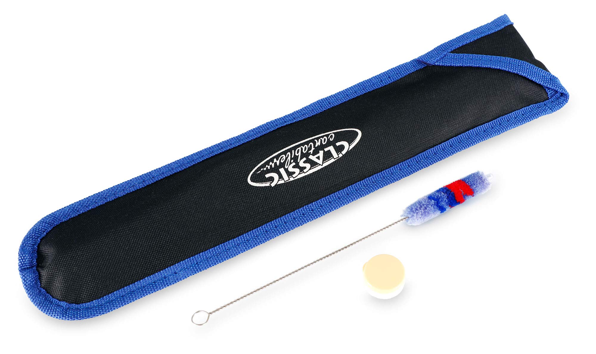Classic Cantabile Pivella Blockflöte (Blau - Barock, C-Sopran Blockflöte) | C-Sopran, Kopfstück aus Spezial-Kunststoff, Unterstück aus Ahorn, Etui und Pflegezubehör