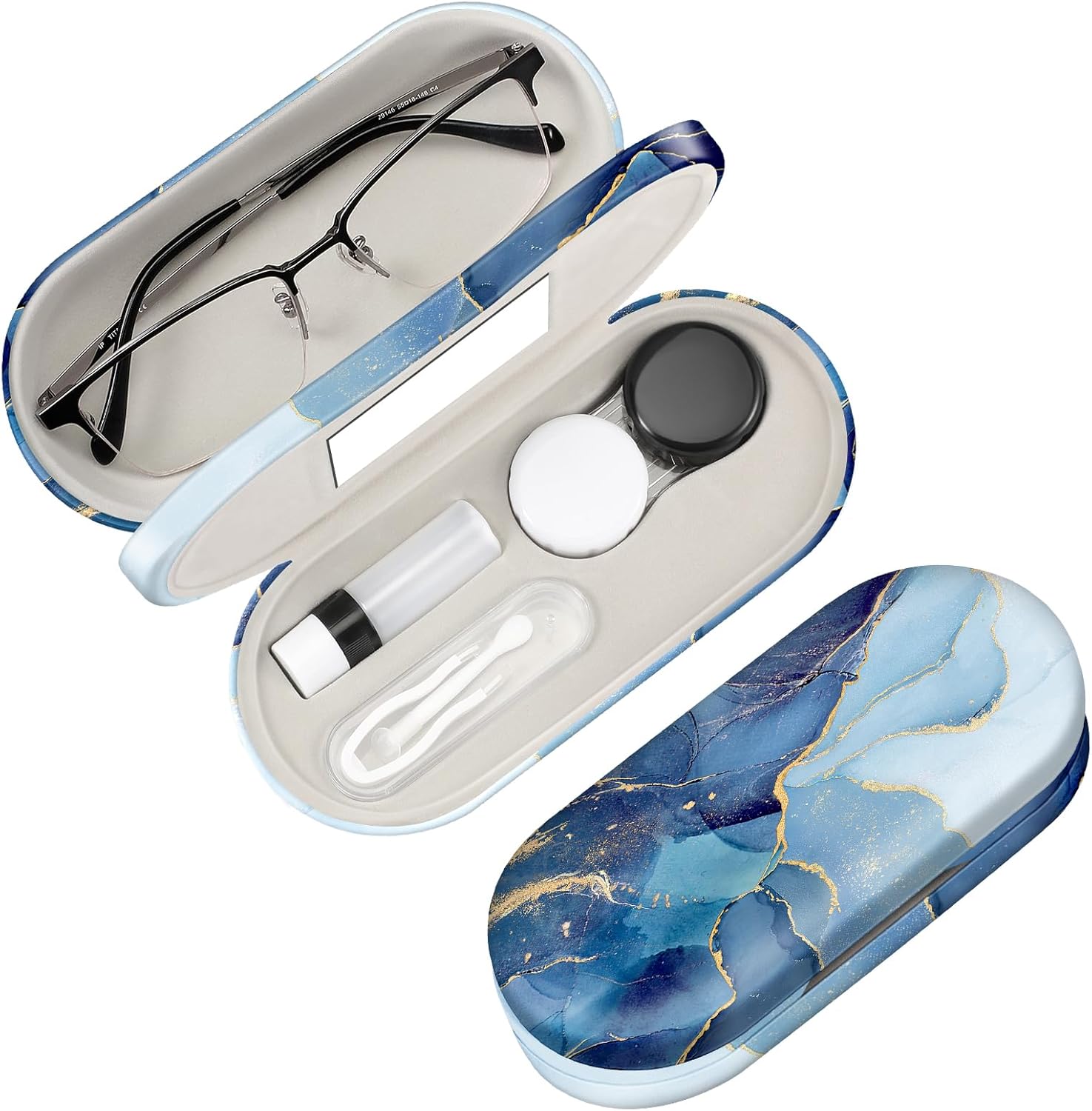 Fintie 2 in 1 Contact Lens Case and Eyeglasses Case, Double