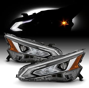 AKKON - For 2019-2022 Nissan Altima LED DRL Projector OE Headlights w/High Beam Assist - Pair Housing