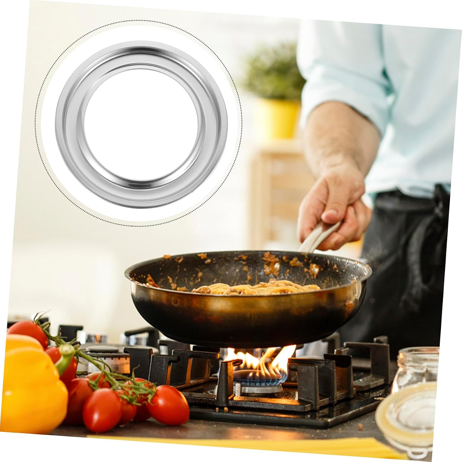 4Pcs Stainless Steel Drip Pans for Gas Stoves Durable Replacement Cooktop Covers for Efficient Oil Water Collection Compatible with Countertop Kitchen Stoves