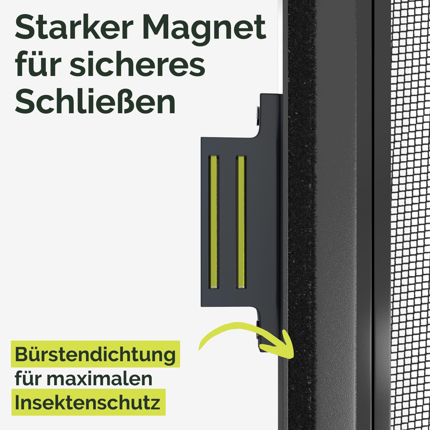 Nematek Insektenschutz Tür Teleskoprahmen - schmale Fliegengitter Tür mit Rahmen für Balkon & Terrasse - teleskopierbare Fliegengitter Tür - Montage erfolgt ohne Zusägen (Anthrazit, 100 x 210 cm)