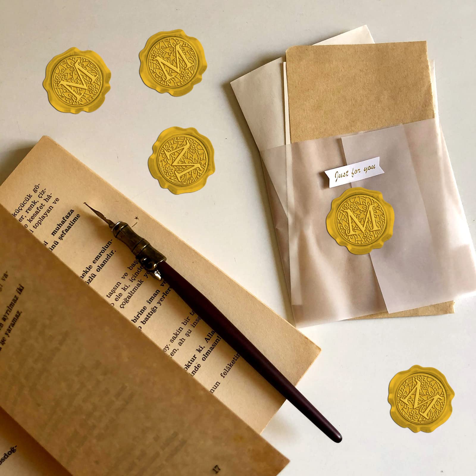 50 Stück Wachssiegel-Aufkleber Baum Des Lebens - Selbstklebend Für Karten & Umschläge