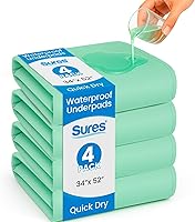 Vista 10 de Vive - Protector de colchón para incontinencia urinaria, lavable, nocturno, resistente, impermeable, reutilizable, para mantener la cama seca