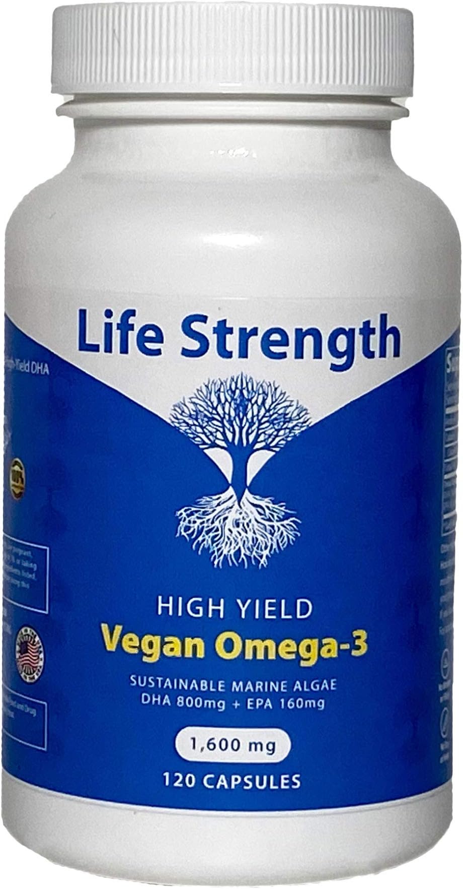 Vegan Omega 3 Supplement Plant Based DHA & EPA Fatty