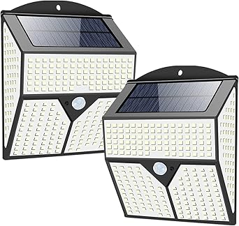Amazon Co Jp 2021最新 436led 超明るい センサーライト 屋外 ソーラーライト ソーラー充電 人感センサー 5面発光 昼光色 超高輝度led搭載 自動点灯 300 発光 防水防雨 耐寒耐熱 壁掛け式 防犯ライト おしゃれ ガーデンライト 屋外 軒 庭 玄関 駐車場 車道