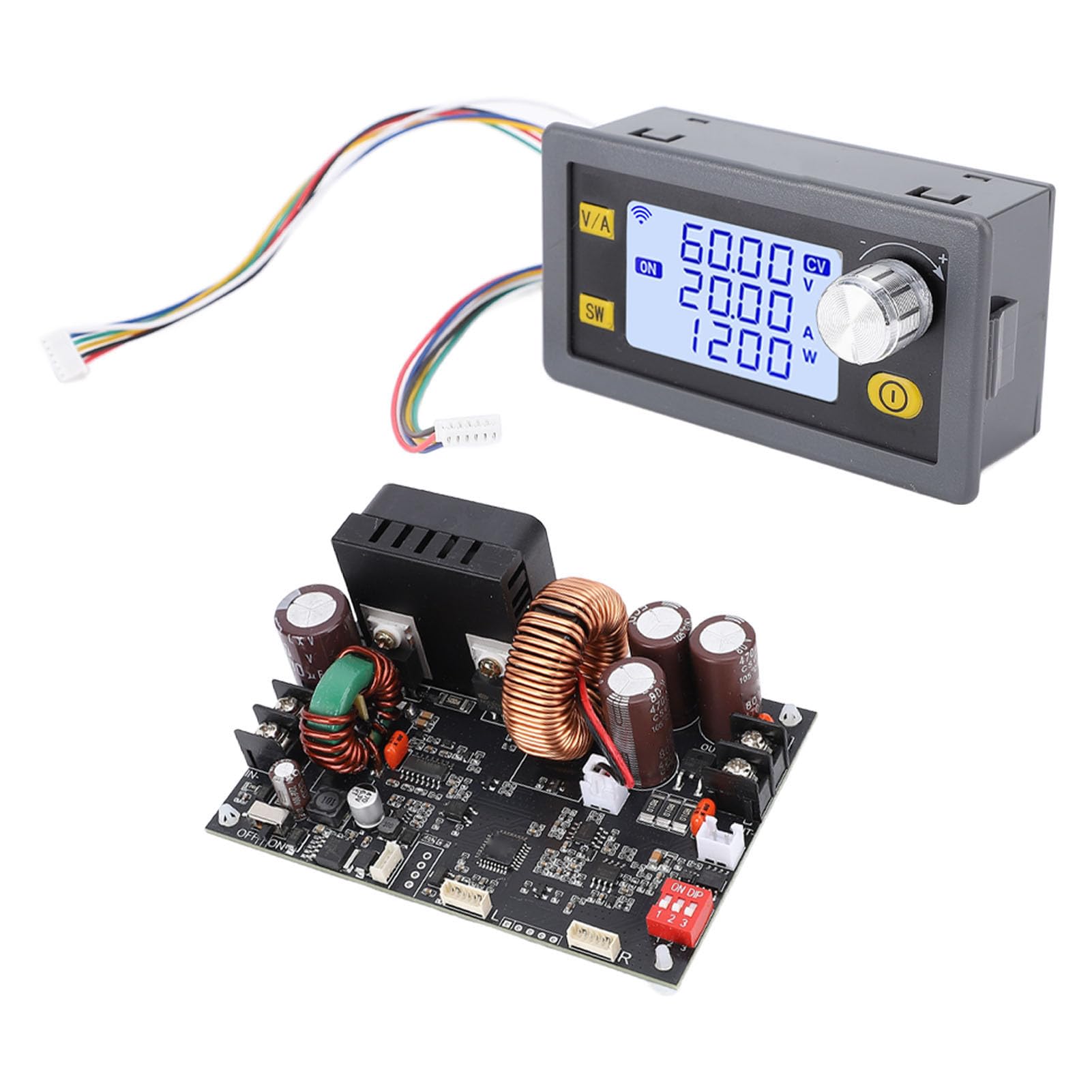 Wakects Módulo de Fuente de Alimentación CC Ajustable CNC 0-60V 20A 1200W