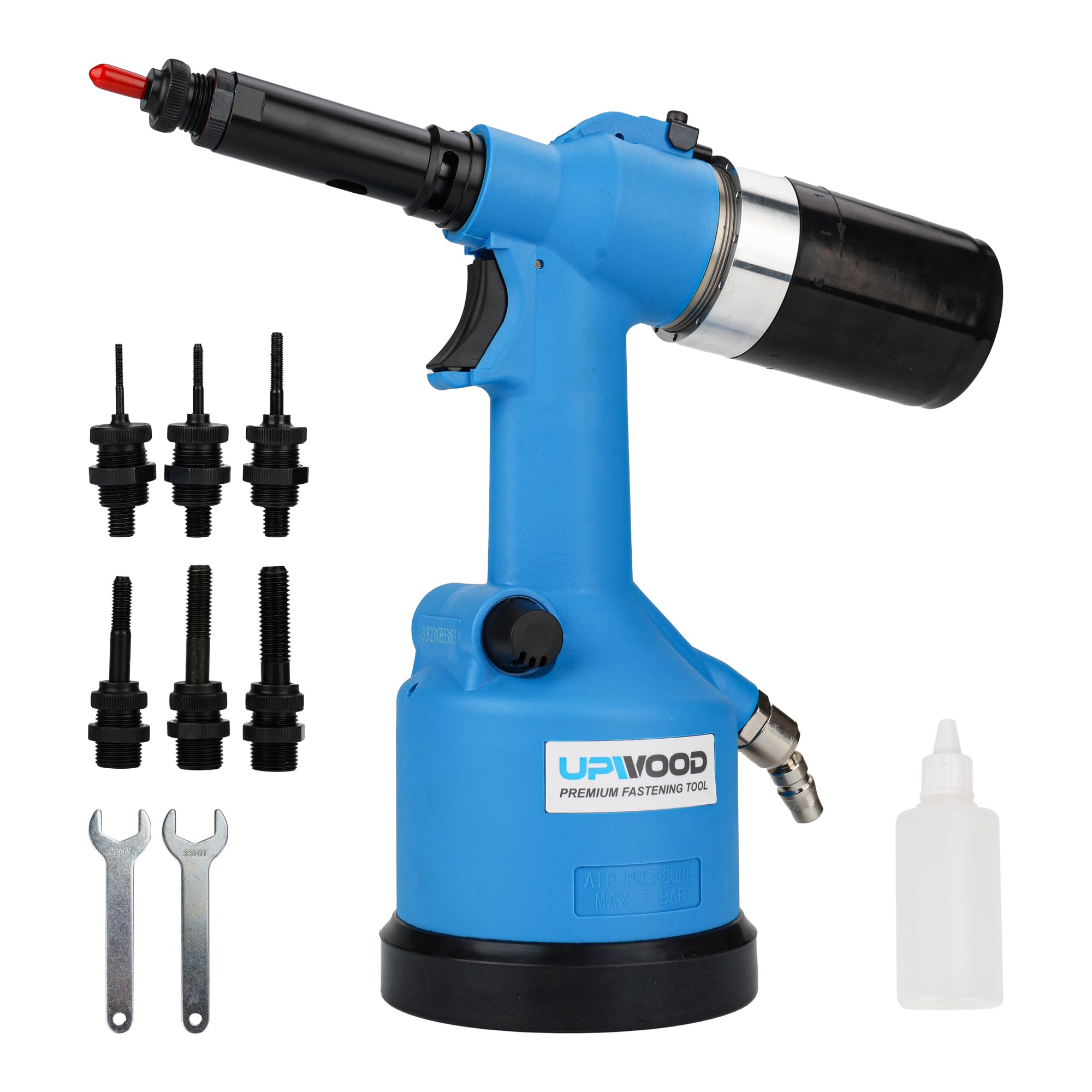UPWOOD Super Duty Air Hydraulic Rivet Nut Tool M3-M12, Pneumatic Pullsetter Direct Drive 2,000 RPM (METRIC)