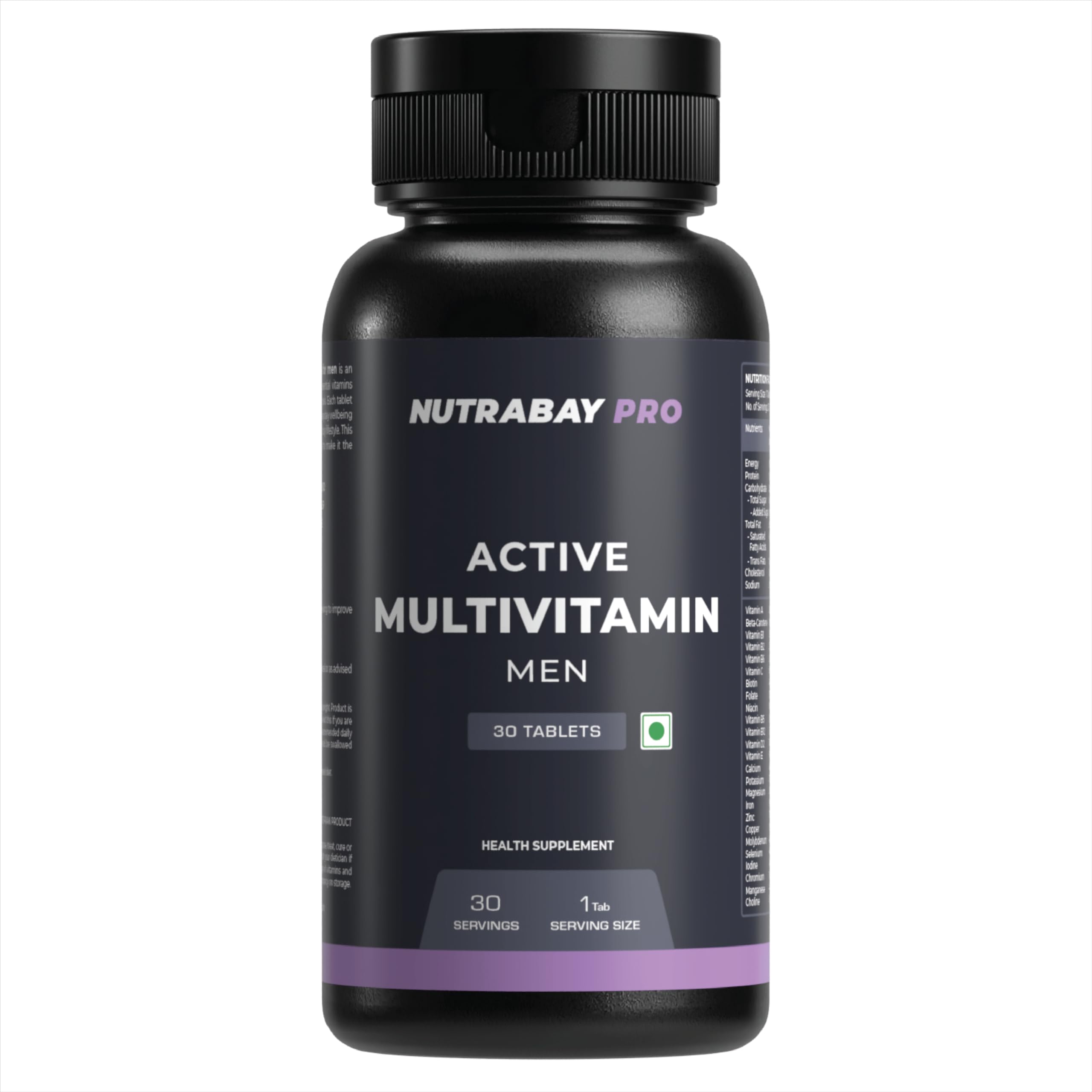 Nutrabay Pro Active Multivitamin for Men - 30 Tablets | 25 Vital Vitamins & Minerals with Zinc, Vitamin C, Vitamin D, Vitamin B12, and Multiminerals | Enhances Energy, Stamina & Immunity (B0CHRNHX17) Amazon Price History, Amazon Price Tracker