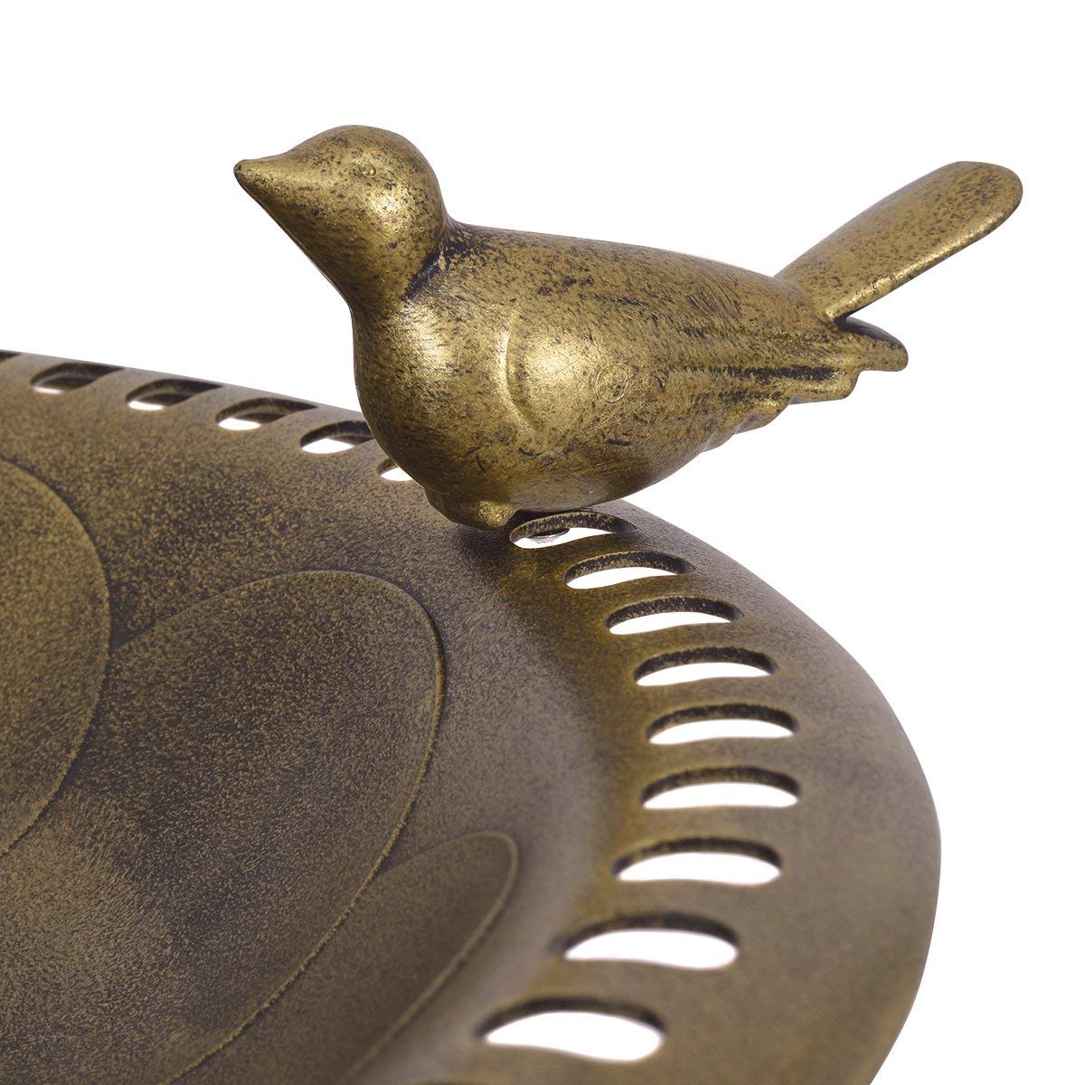 DREAMADE Mangiatoia per Uccelli, Abbeveratoio per Uccellini Selvatici per Gardino Balcone, 51 x 72 cm (Bronzo)