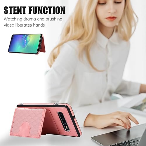 Miniatura 10 de Asuwish Funda de teléfono para Samsung Galaxy S10 Plus con protector de pantalla de vidrio templado y correa cruzada, soporte para tarjetas, soporte